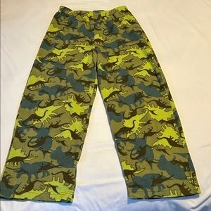 Kids Mad Dog Dinosaur Pajama Pants - Green and Blue Size 10/12